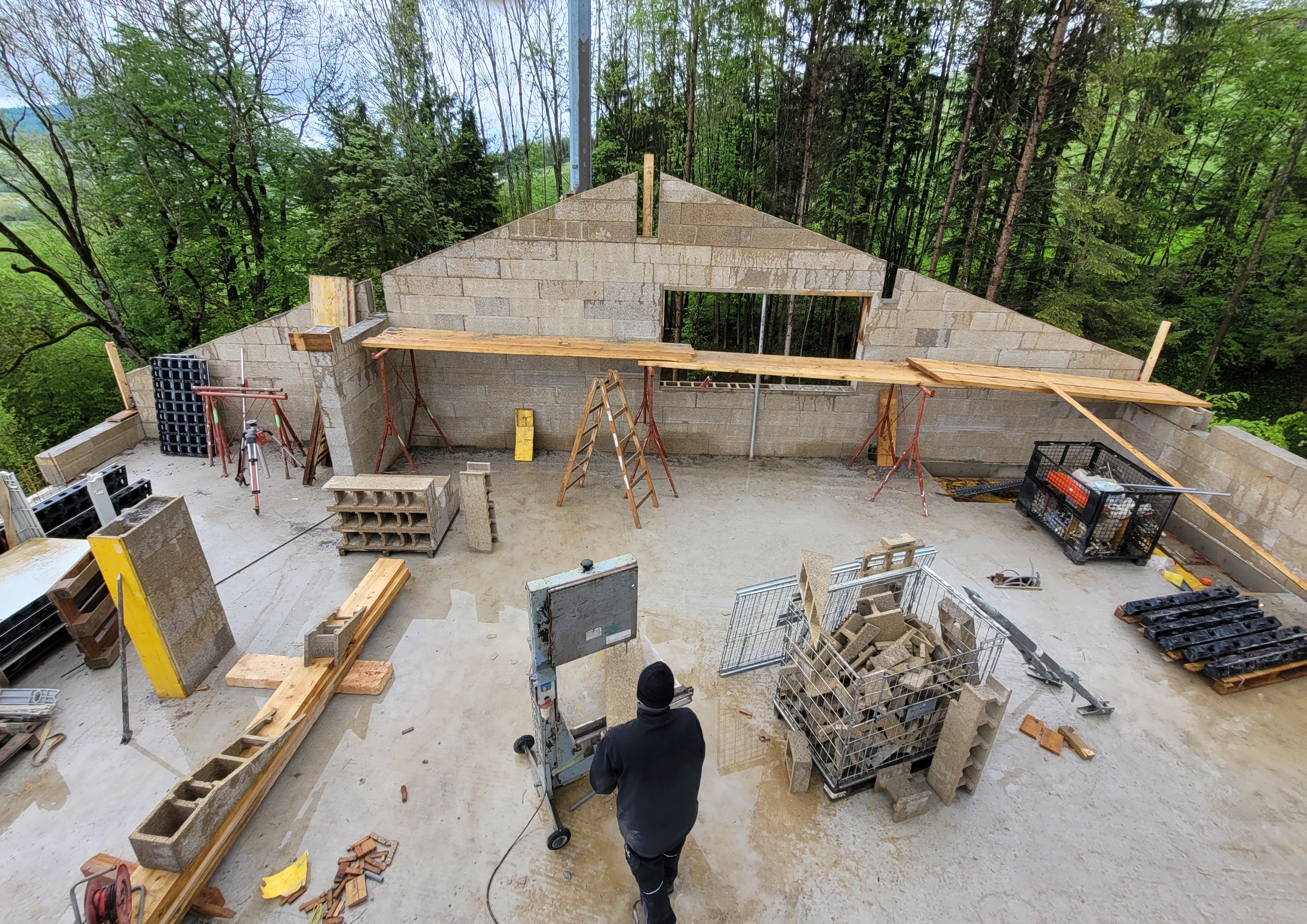 Neubau Zell am Moos - Innenansicht eines Bauprojekts